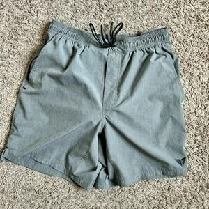 KORSA I Mens Athletic Shorts I Gray Zipper Pockets Lined Activewear I Size M